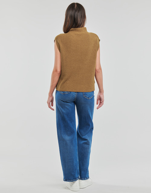 Esprit - FLAT KNITTD TOP - CARAMEL