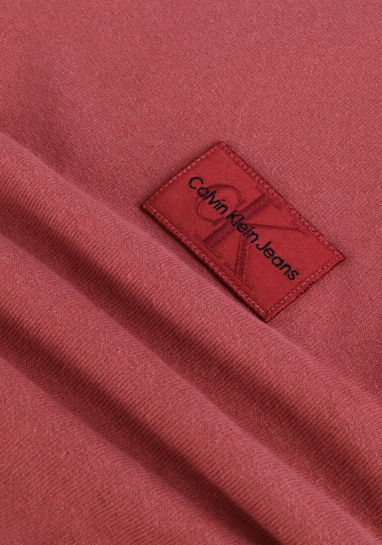 CALVIN KLEIN rode calvin klein sweater shrunken badge crew neck
