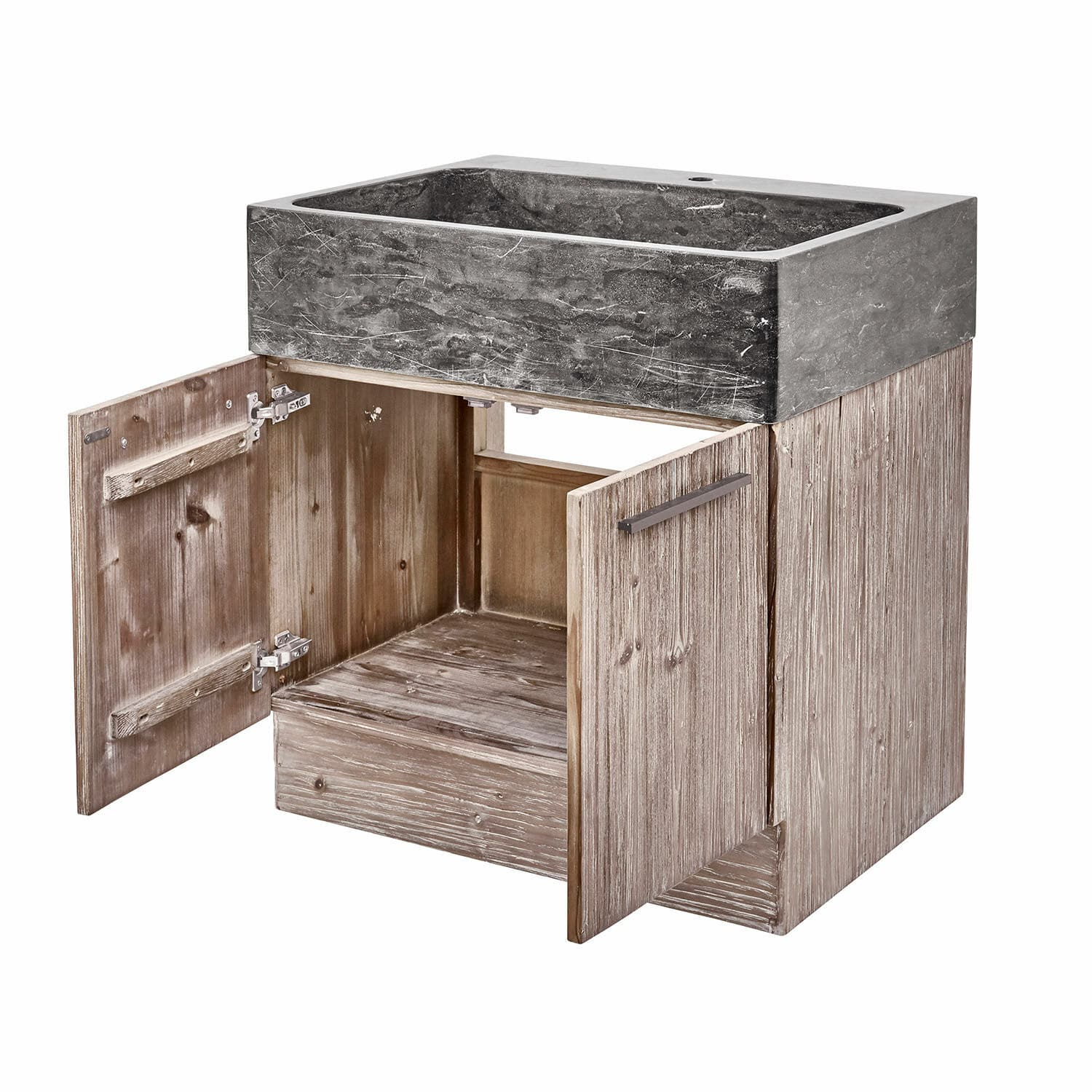 Spülenschrank Cambria schwarz/braun