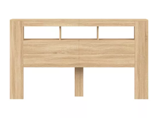 Tête de lit à LED chêne sonoma 180x18,5x103,5cm bois ingénierie