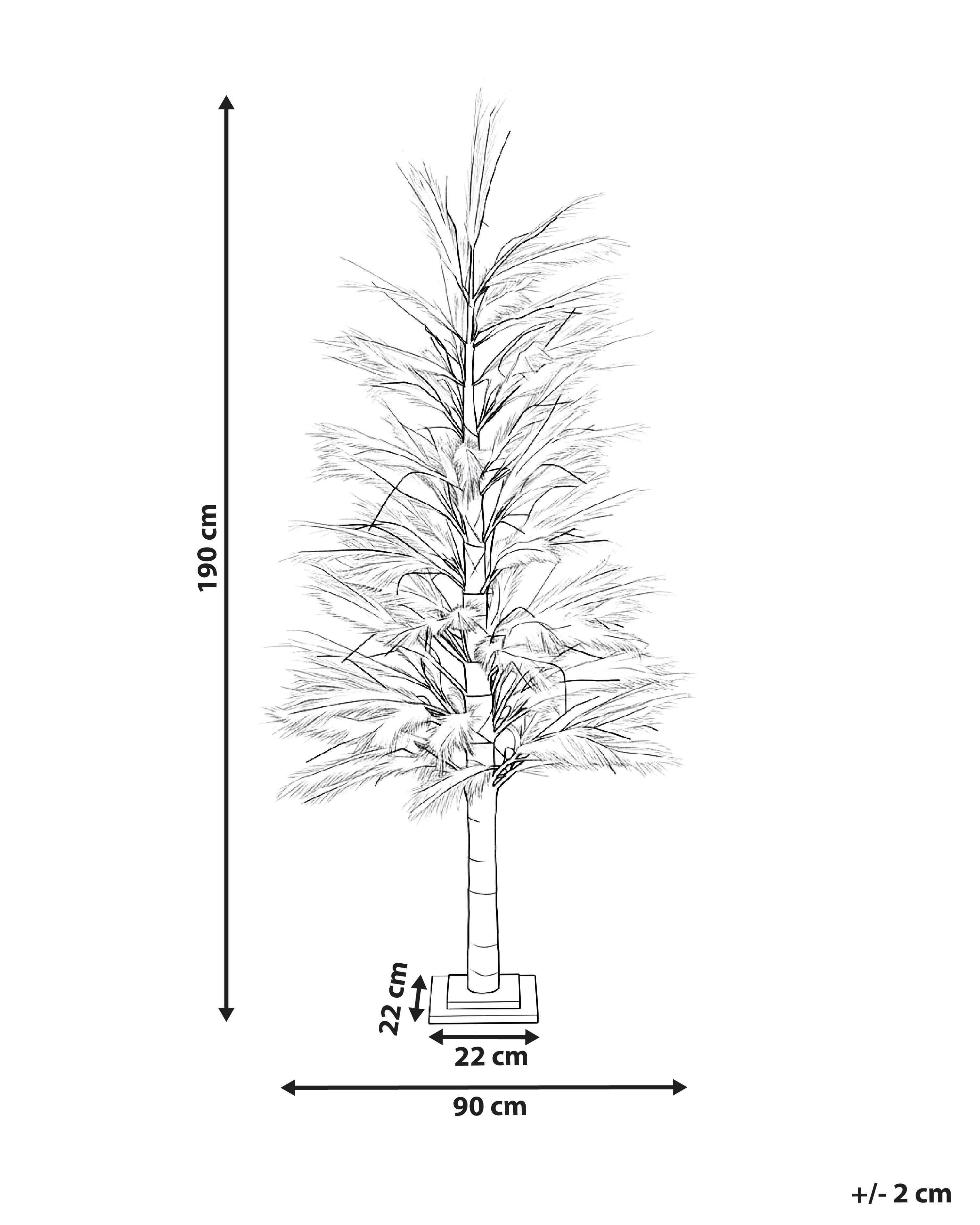 Buitendecoratie LED HAUGANES Kerstboom 190 cm Beige