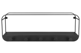 Wandregal Linda 50x18x15 cm Metall schwarz