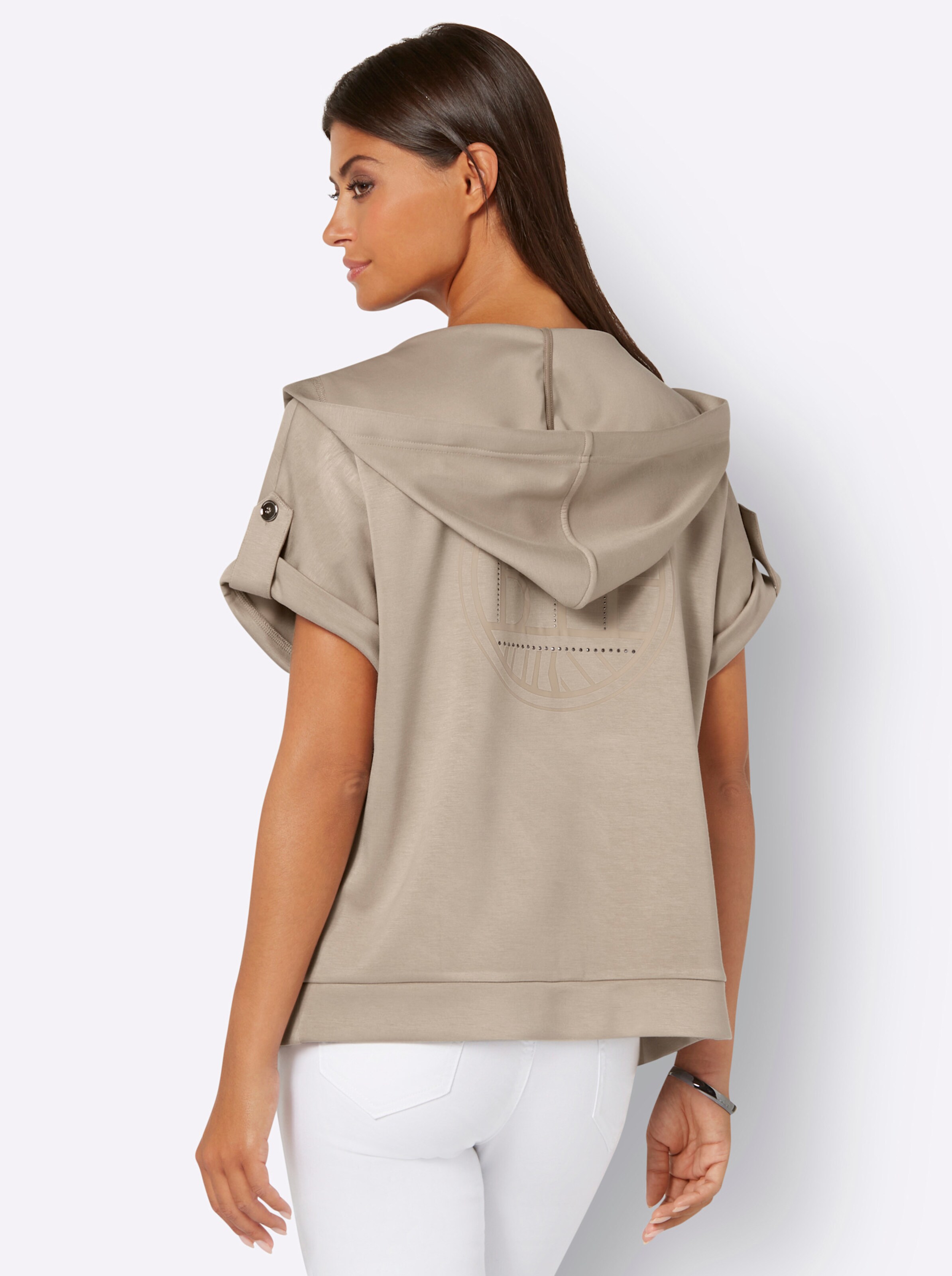 Shirtjacke in sesam
