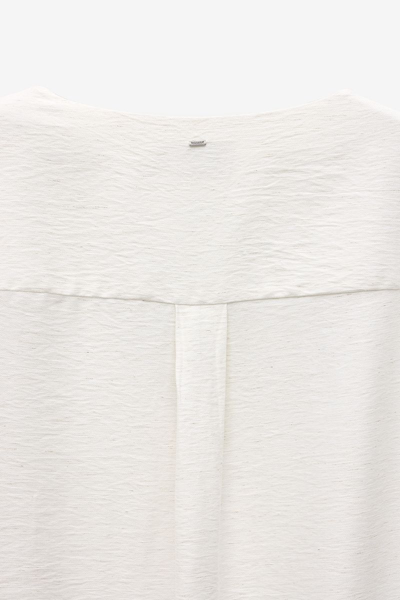 VESTIDO CAMISEIRO COM MISTURA LINHO