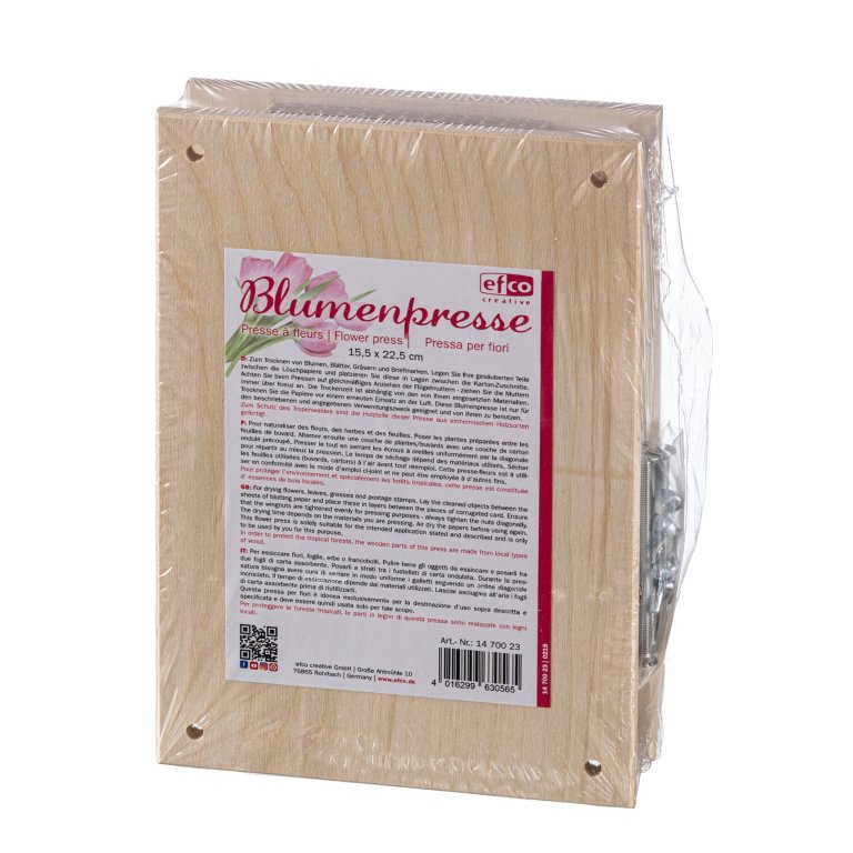 Blumenpresse aus Holz