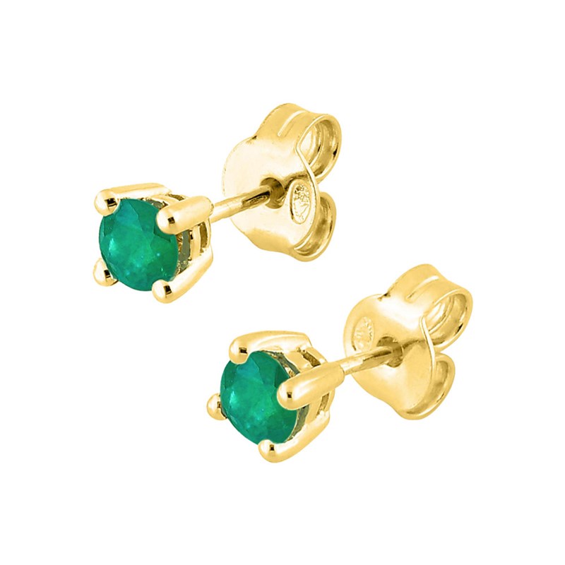 Boucles d'oreilles Femme - émeraude - Or 18 Carats
