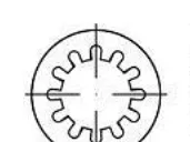 TOOLCRAFT 138334 Tandskive Indvendig diameter: 4.3 mm DIN 6797 Fjederstål 500 stk