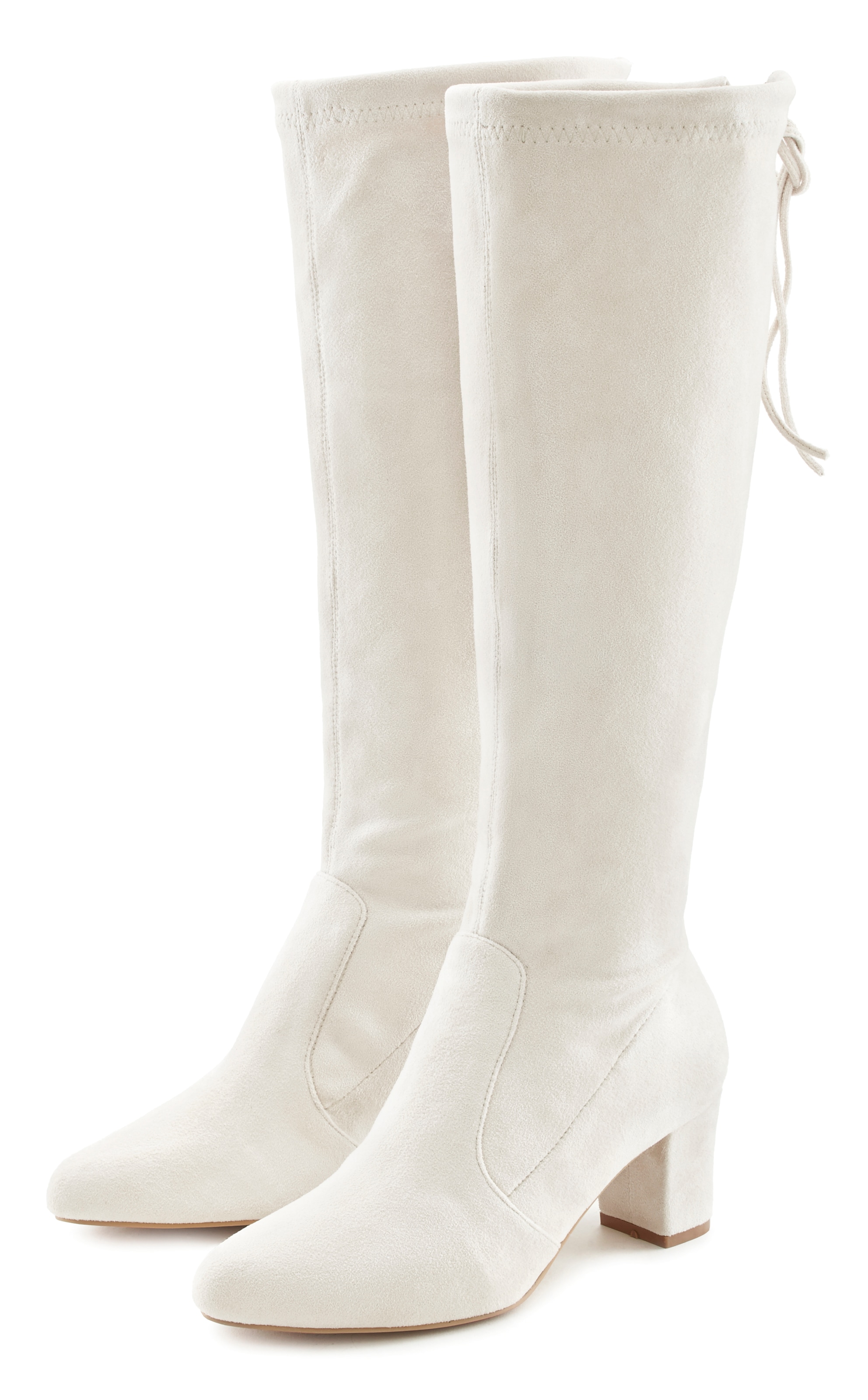 LASCANA Schlupfstiefel  Schlupfboots, Slouchy Boots, Slip-On, Stretch & Blockabsatz