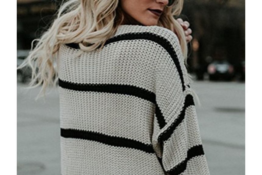 Astromeria - Gestreepte oversized cardigan