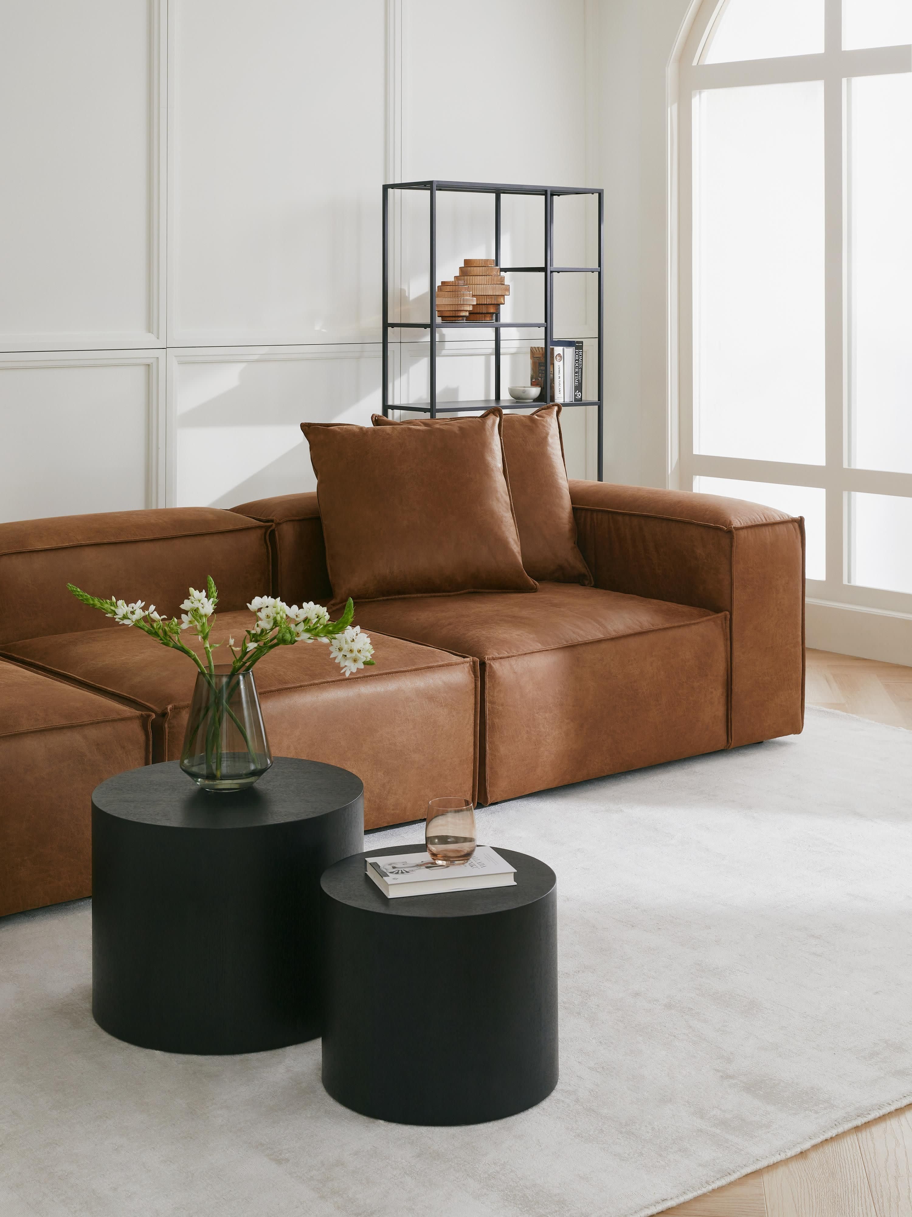 Modulaire bank Lennon (4-zits) van gerecycled leer