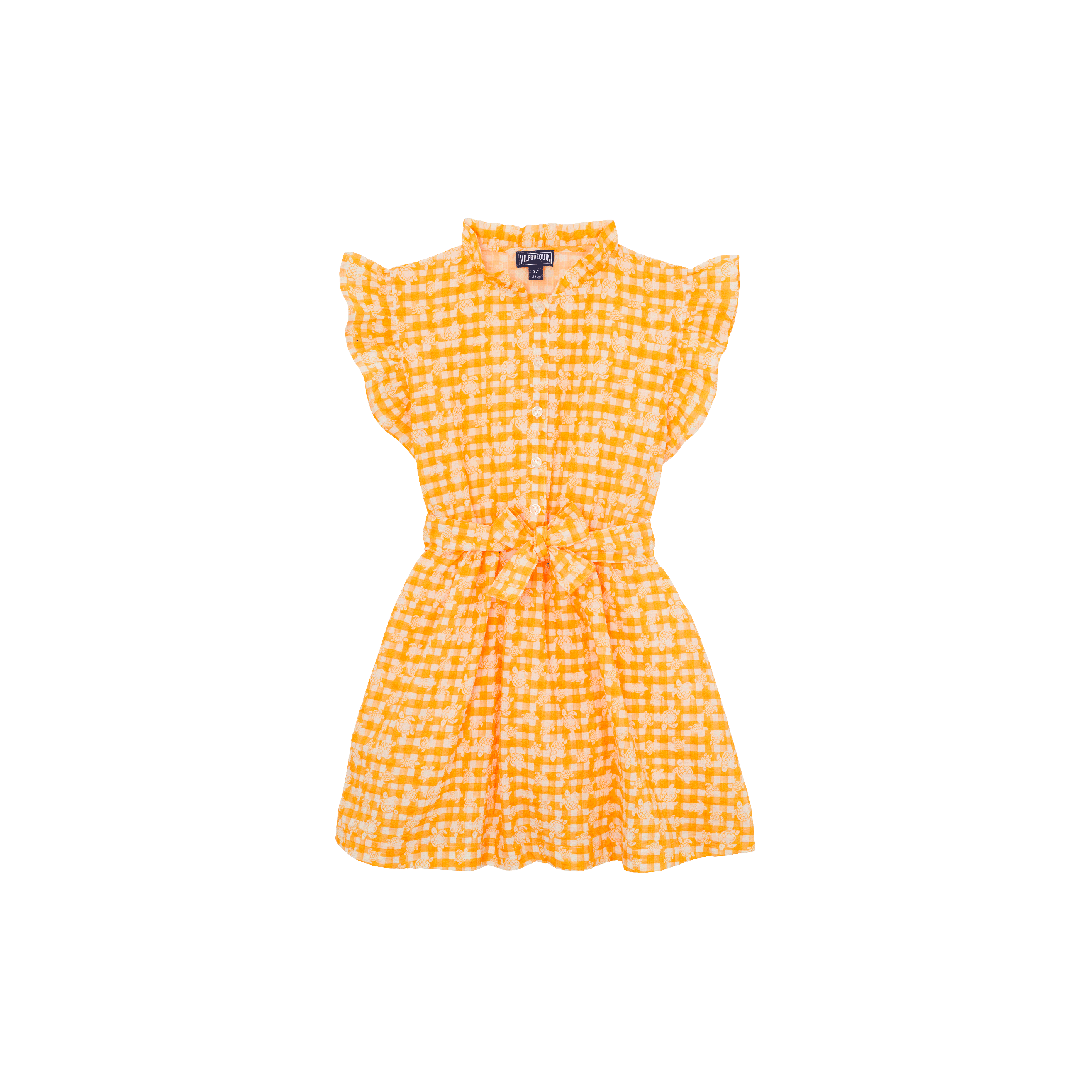 Robe en coton fille Turtles Vichy