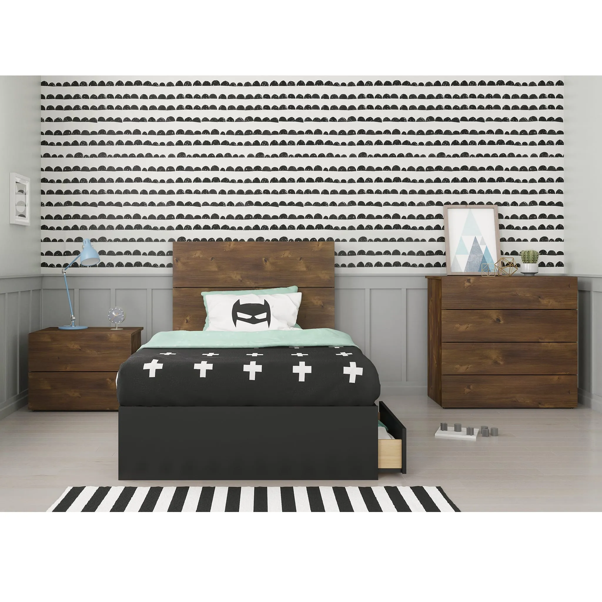 Nexera Bureau 4 Tiroirs Arcadia - Truffe