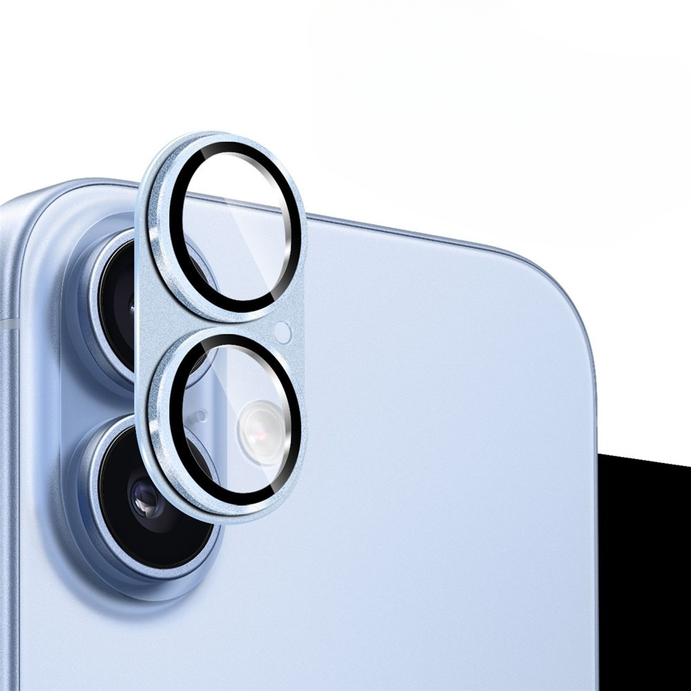 iPhone 17 Kamera Objektiv Protector Vollschutz mit Panzer Glas - Blau (Nebelblau)