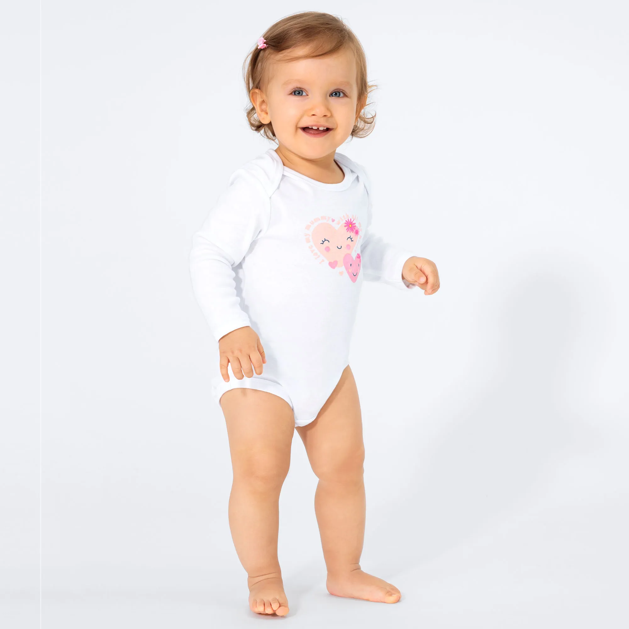 Baby-Mädchen-Body mit Herz-Aufdruck