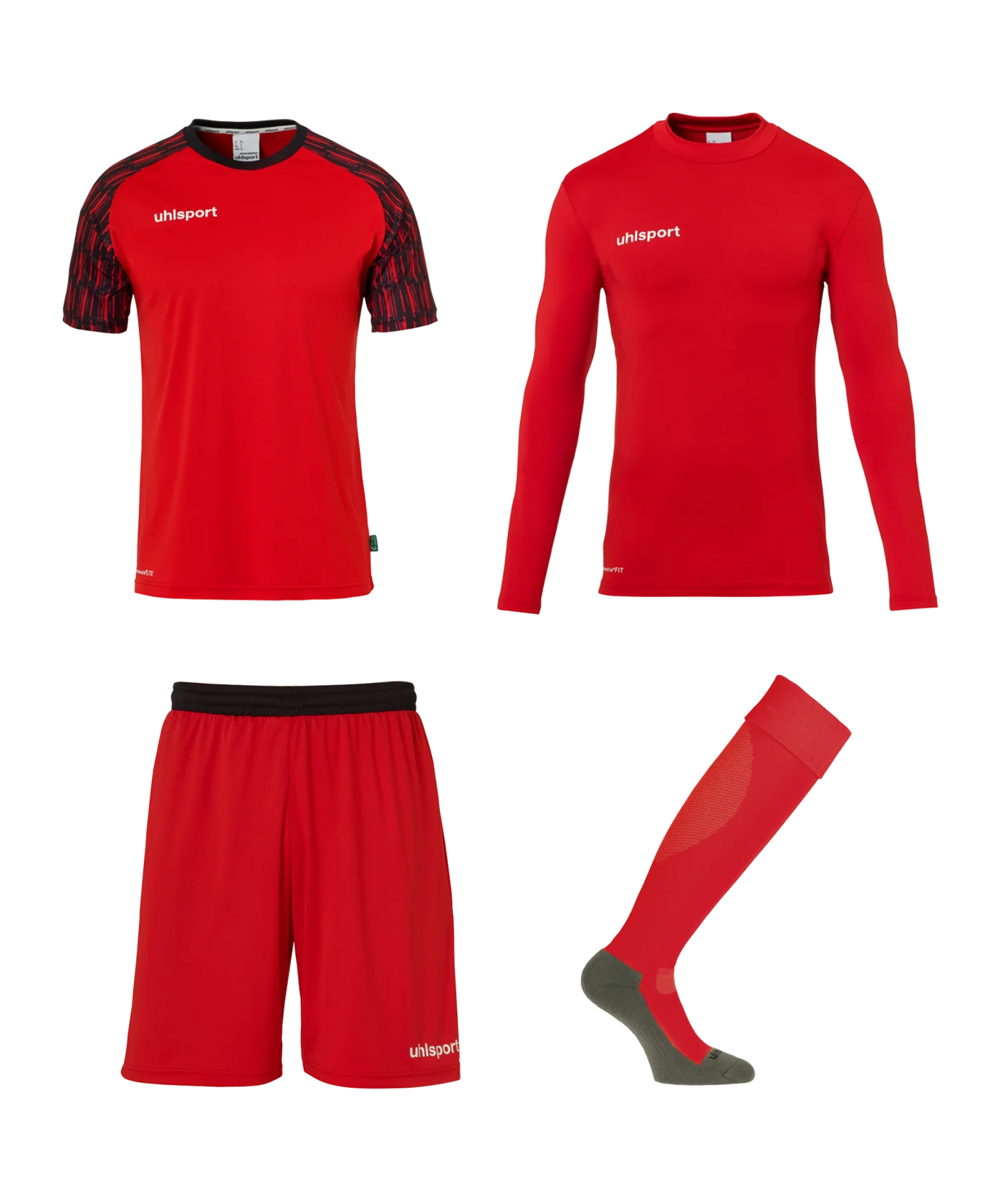 uhlsport Reaction Torwartset Kids Rot Schwarz F04