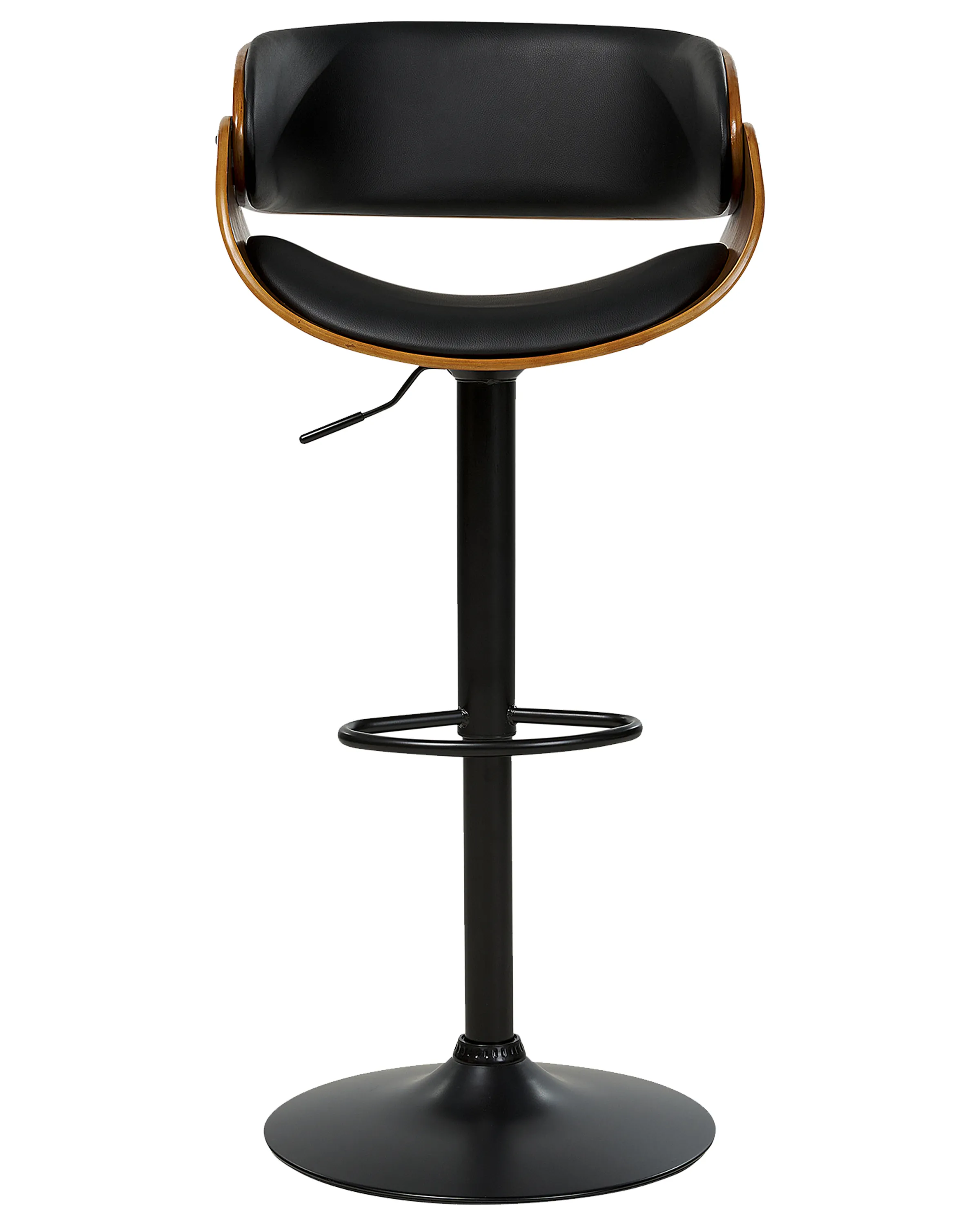 Set van 2 barstoelen BAKU II Kunstleer draaibaar Zwart