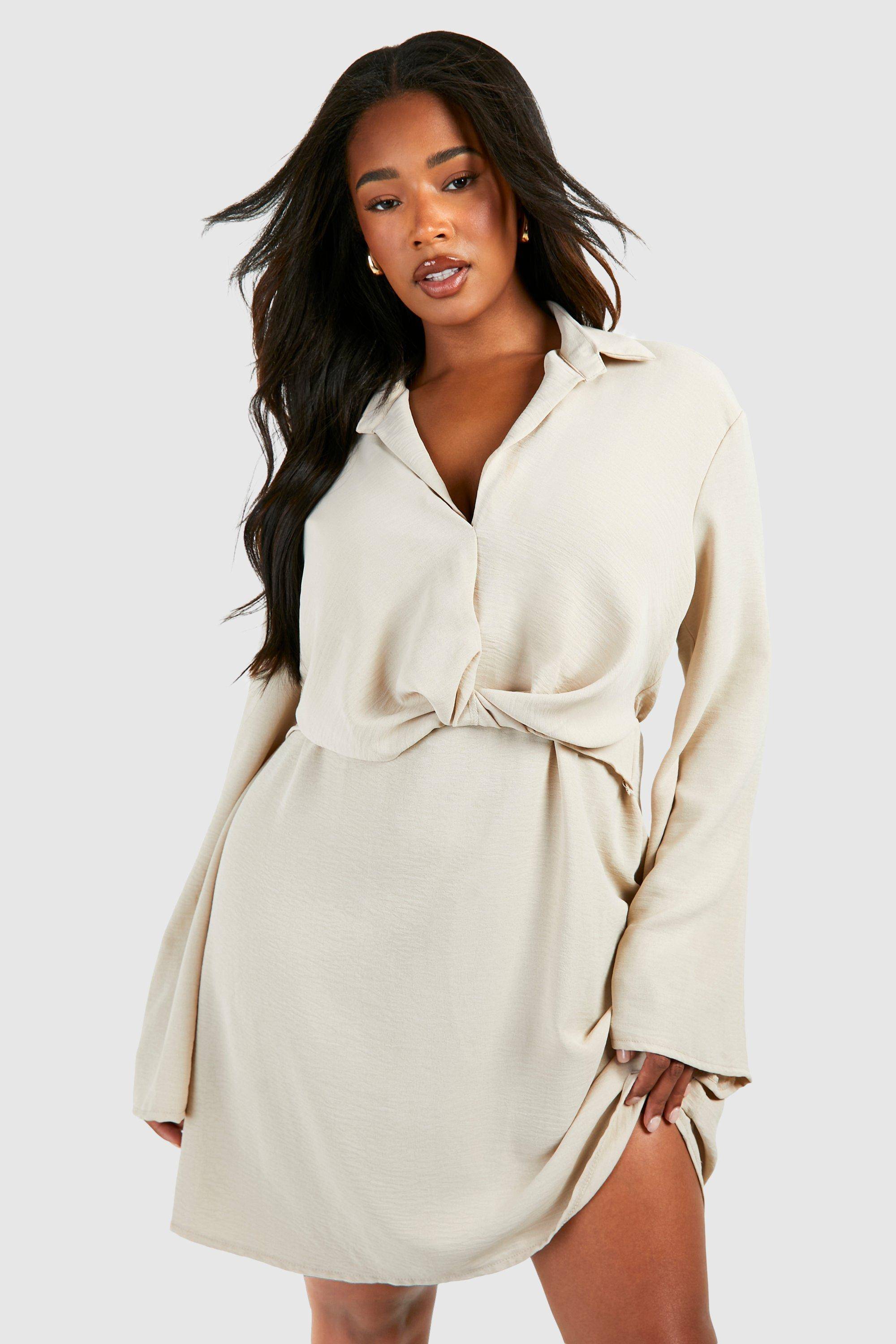 boohoo Grande taille - Robe nouée à l'avant