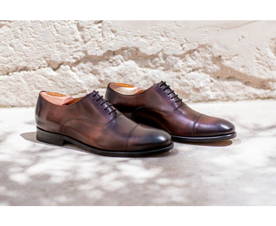 Richelieu homme Chocolat Patiné semelle cuir - WINFORD