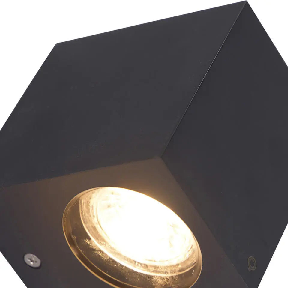 Qazqa wandlampen buiten baleno grijs gu10