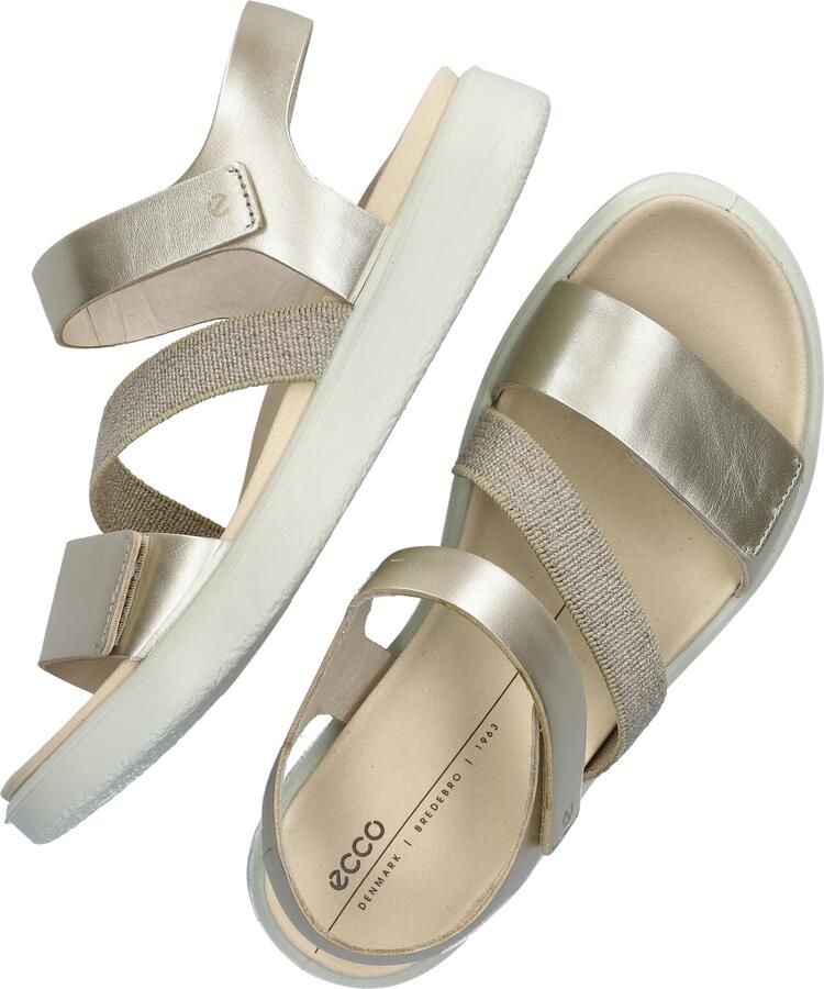 Ecco Plateausandalen FLOWT W zomerschoen klittenbandschoen vakantie sandaal sandalette met plateau