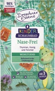 Dresdner Essenz Kinder Schaumbad Nase-Frei, 16 x 40 ml