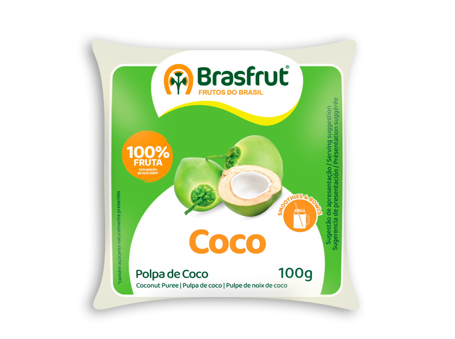 POLPA BRASFRUT DE FRUTA COCO 100G