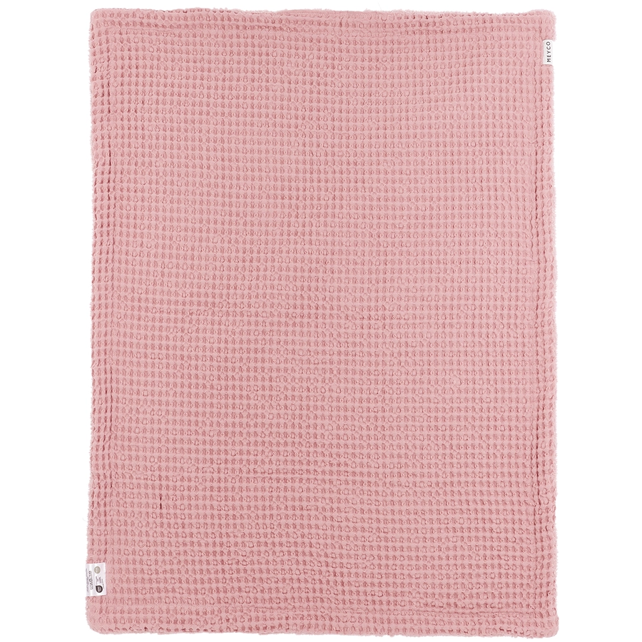 MEYCO Babydecke Waffel Teddy - Old Pink