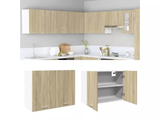 Armoire suspendue Chêne sonoma 80x31x60 cm Aggloméré