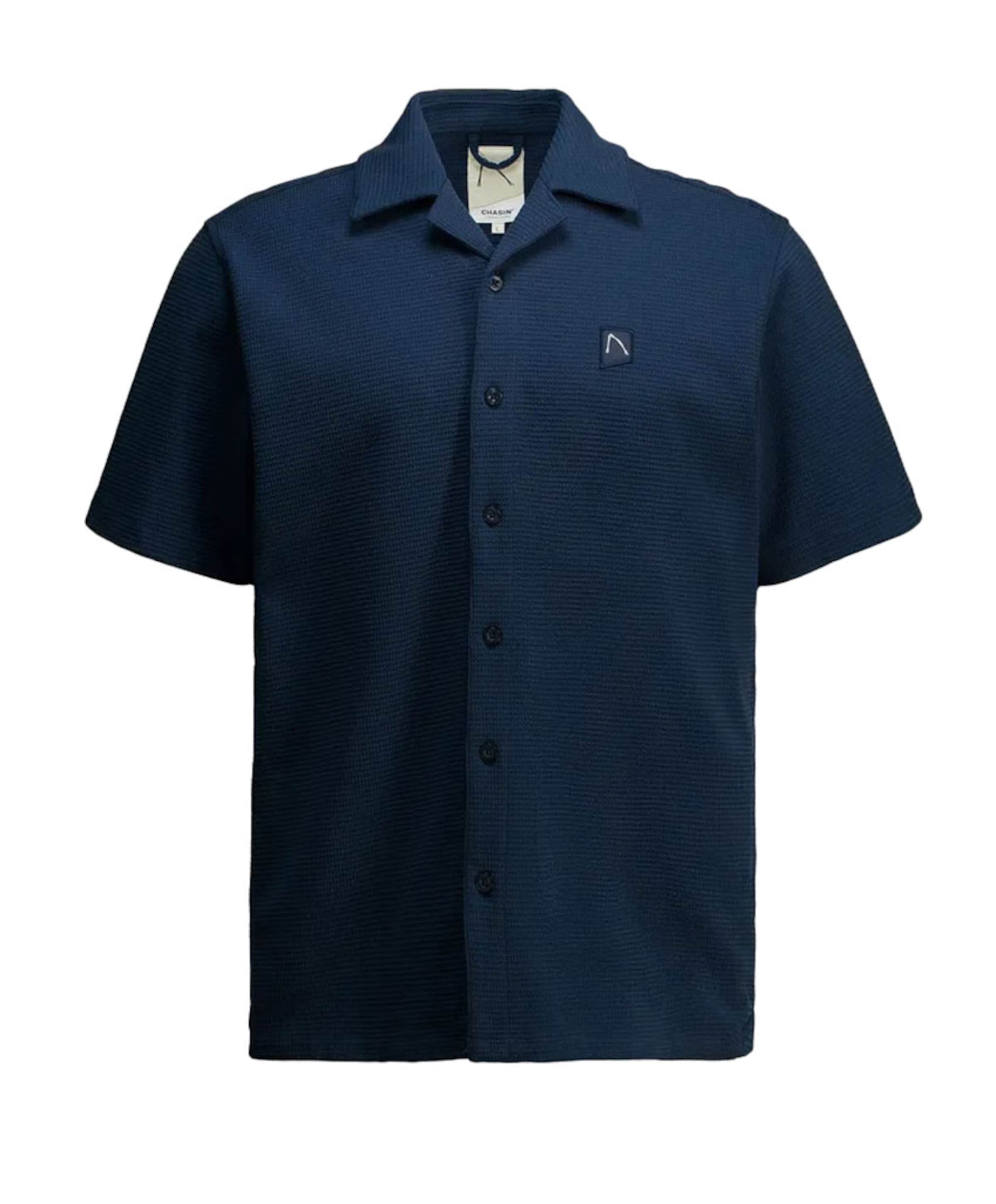 Chasin' Heren overhemd korte mouw blauw