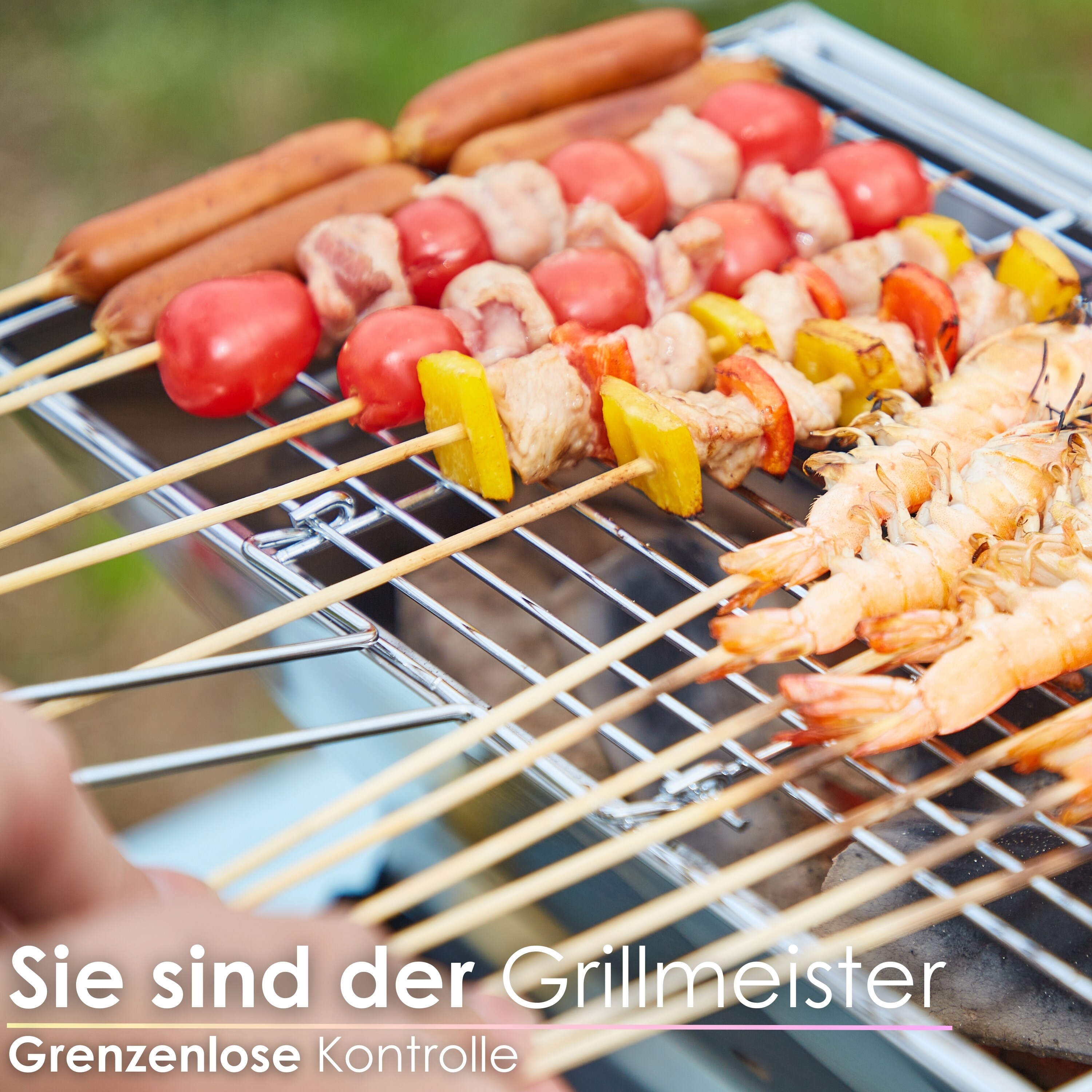 Steinborg Klappgrill Laptopgrill Campinggrill Hitzebeständig schwarz