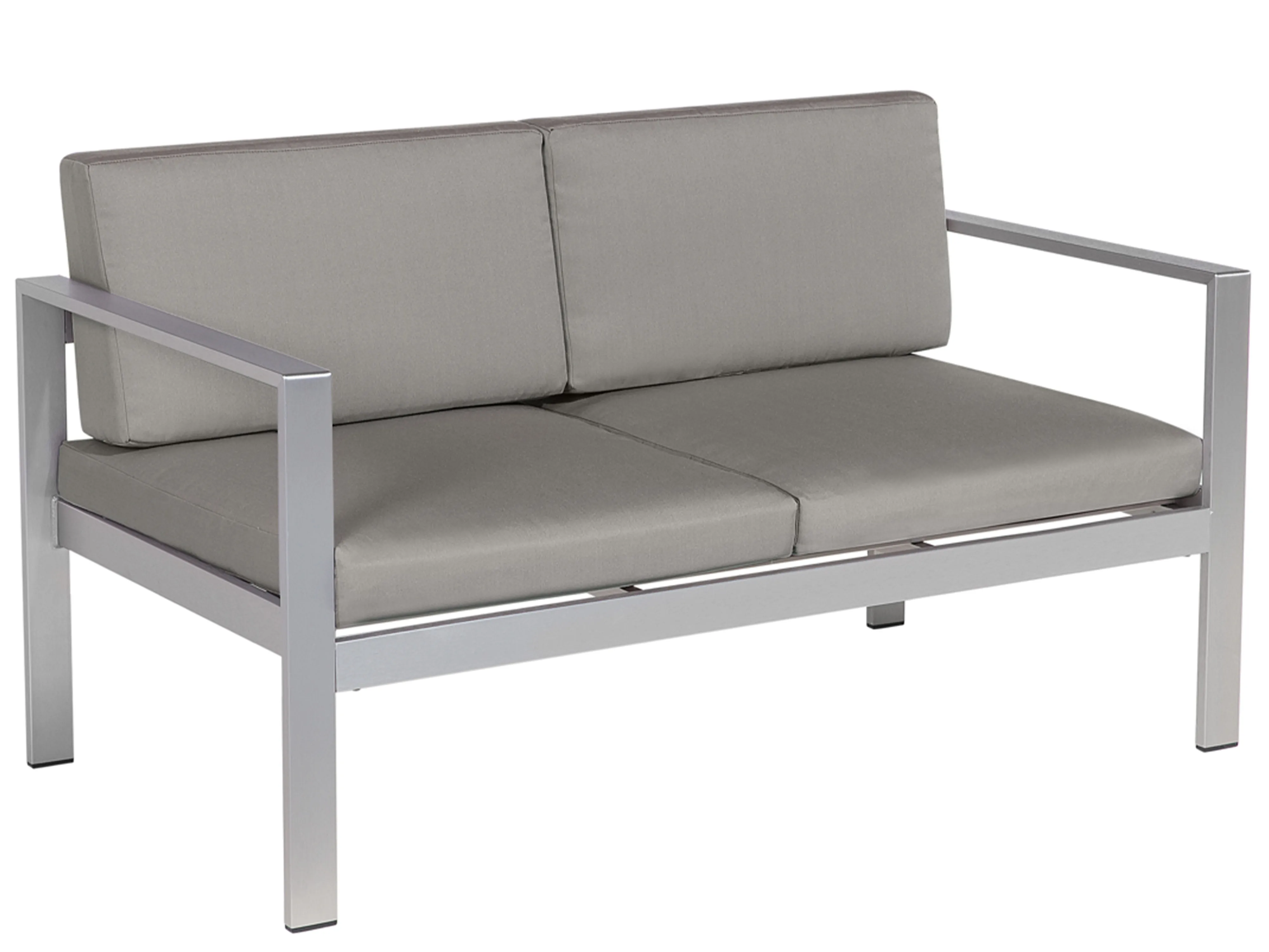 Loungeset met tafel 4-zits SALERNO Metaal Donkergrijs