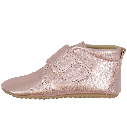 Pom Pom Leder-Krabbelschuhe - Anfänger Klettband Jakobsmuscheln