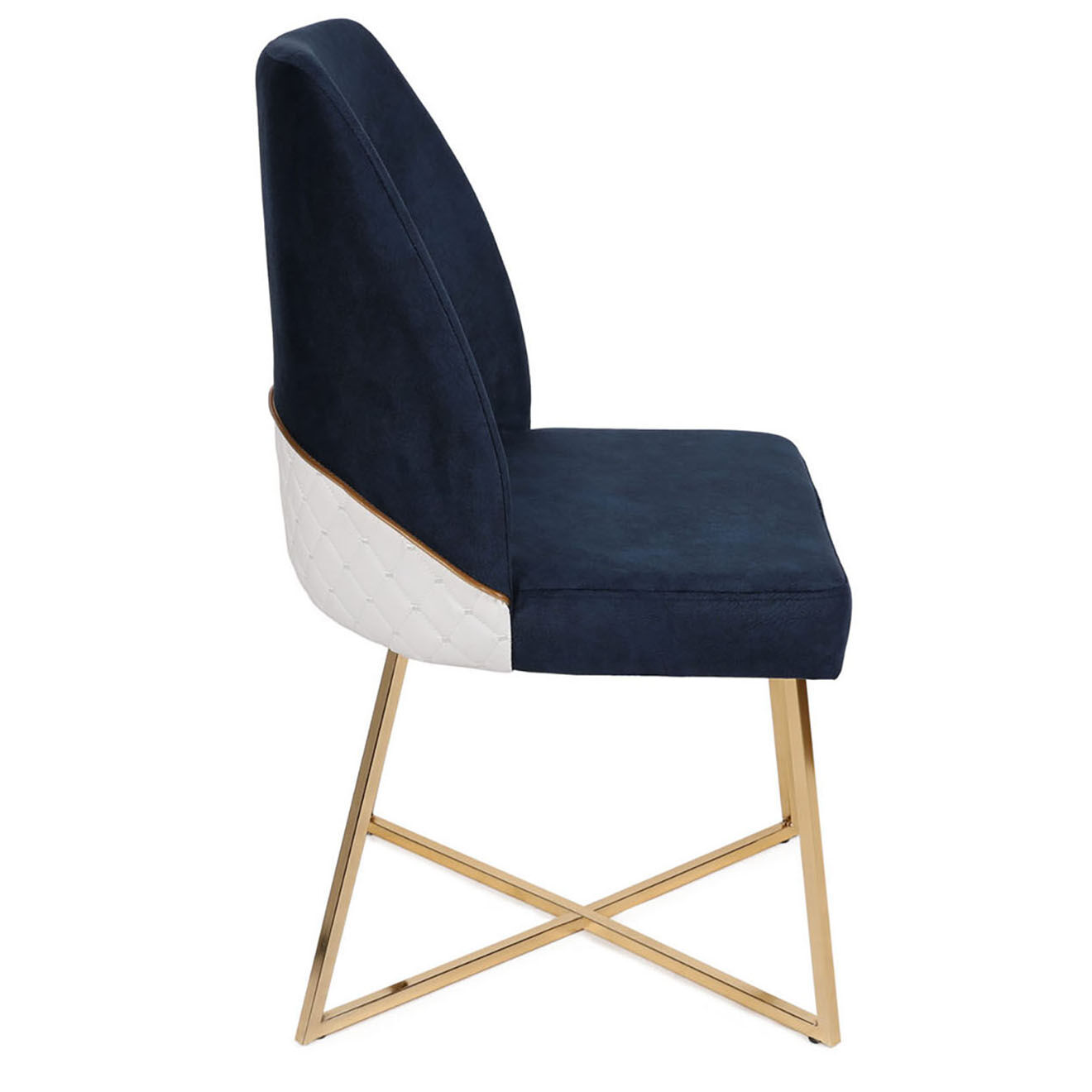 Wooden Art 4 Chaises Madrid bleues - 50x90x49 cm