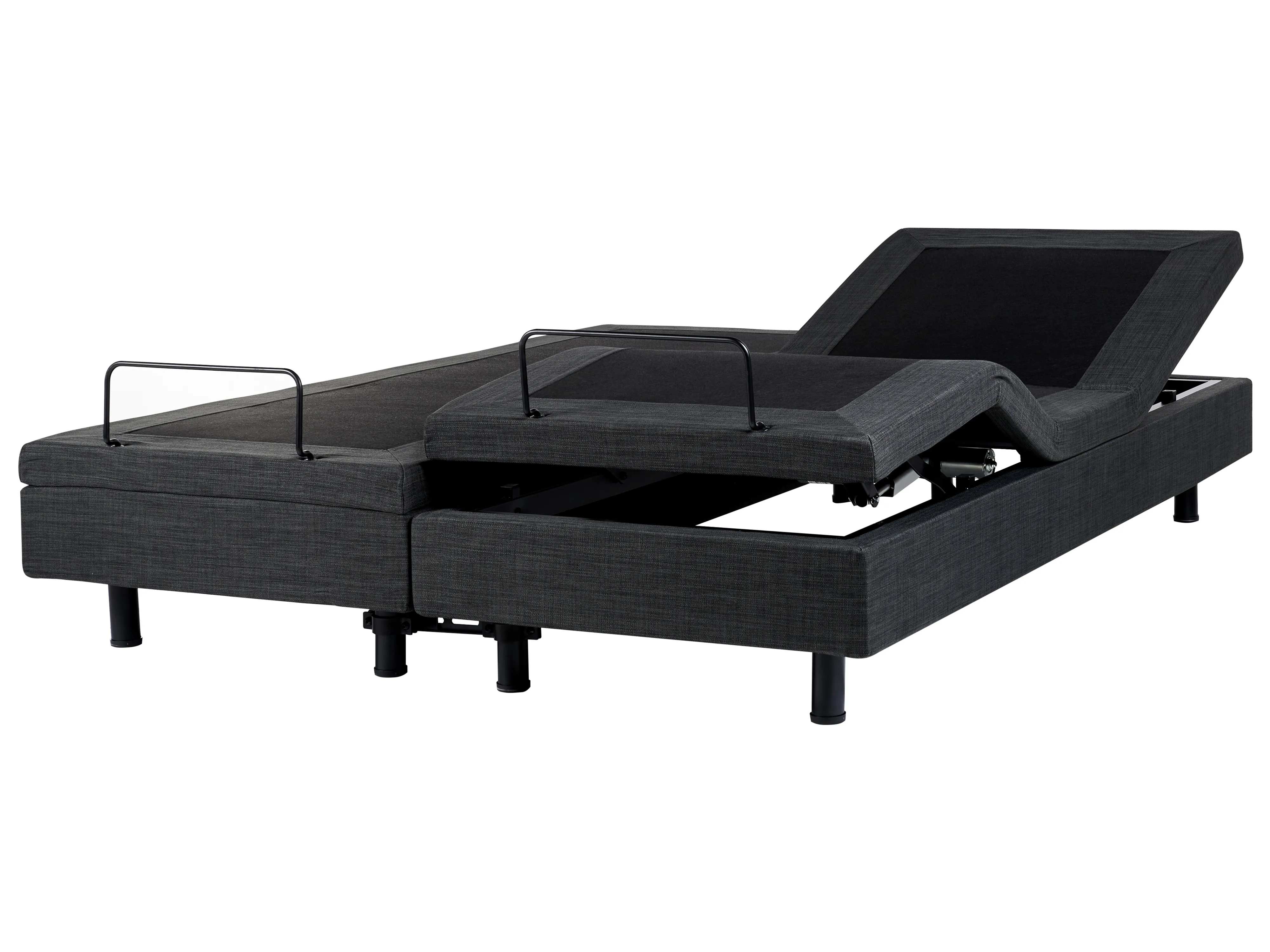 Verstelbaar bed zonder hoofdbord Stof DUKE 180 x 200 cm Donkergrijs