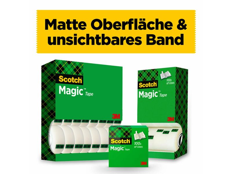 Scotch Klebeband 19 mm x 33 m, 6 Rollen Transparente Kleberollen