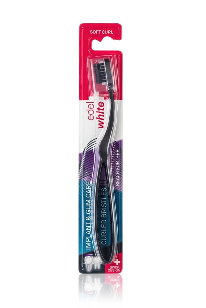 Edel+White CleanCurl Curved Zahnbürste<br>1 Stück, Blister