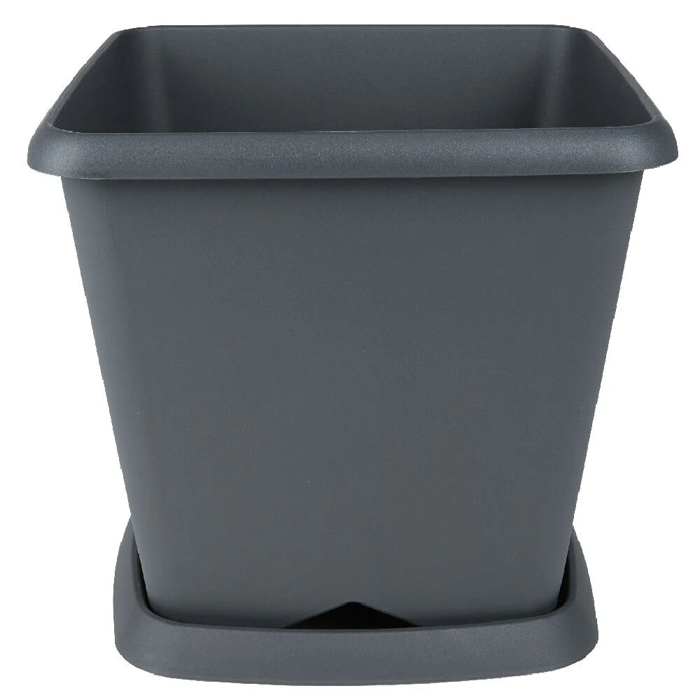 Soucoupe carrée pour pot Chorus 15,2 L anthracite
