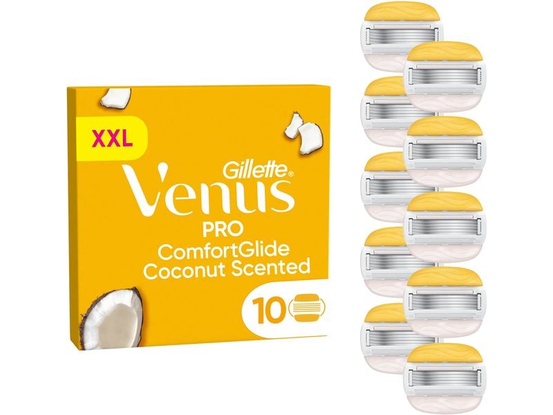 Gillette Venus Rasierklingen Pro ComfortGlide 10 Stück Ersatzklingen für Damen mit Feuchtigkeitscreme