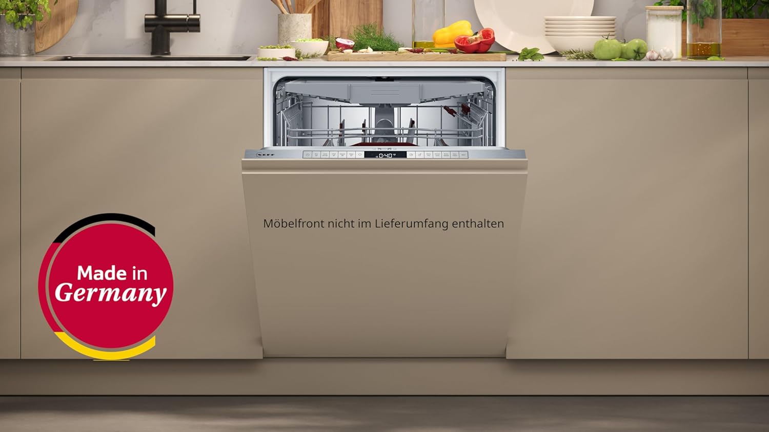 NEFF S297TCX00E, Stiftung Warentest Testsieger*, N 70 XXL-Smarter Geschirrspüler Vollintegriert 60 cm, Made in Germany, Besteckschublade, Zeolith für bessere Trocknung, Smart Start, Sensor Türoffnung