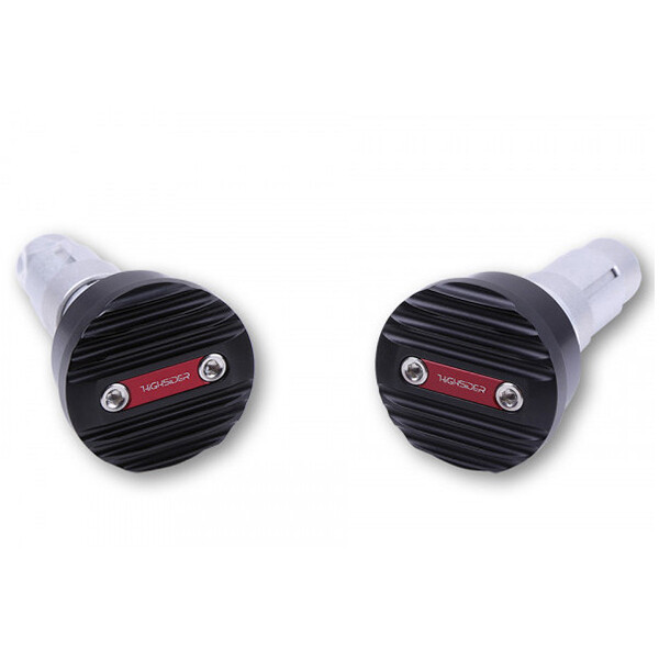 Highsider - Embouts de guidon Wave Noir / Rouge