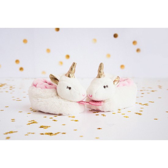 Licorne chaussons avec hochet   Doré        0-6 mois   de               Doudou et Compagnie