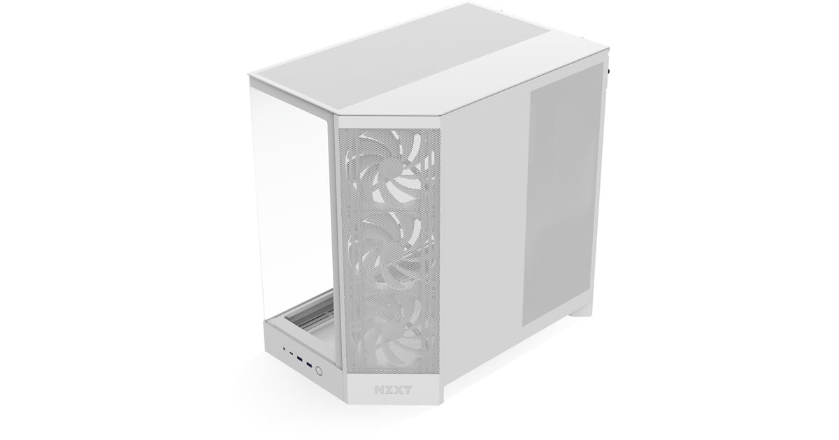 NZXTH9 Flow midi tower behuizing  (Wit (mat) | 2x USB-A | 1x USB-C | Tempered Glass)