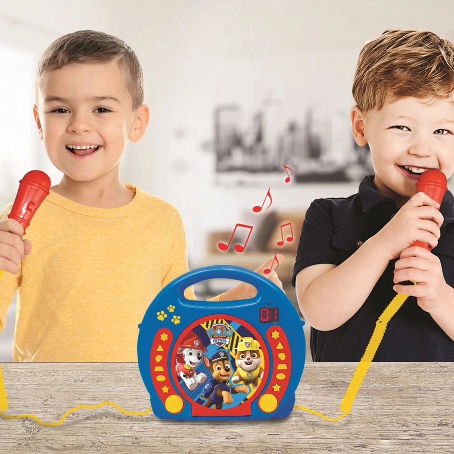 LEXIBOOK Paw Patrol Tragbarer CD-Player mit 2 Mikrofonen