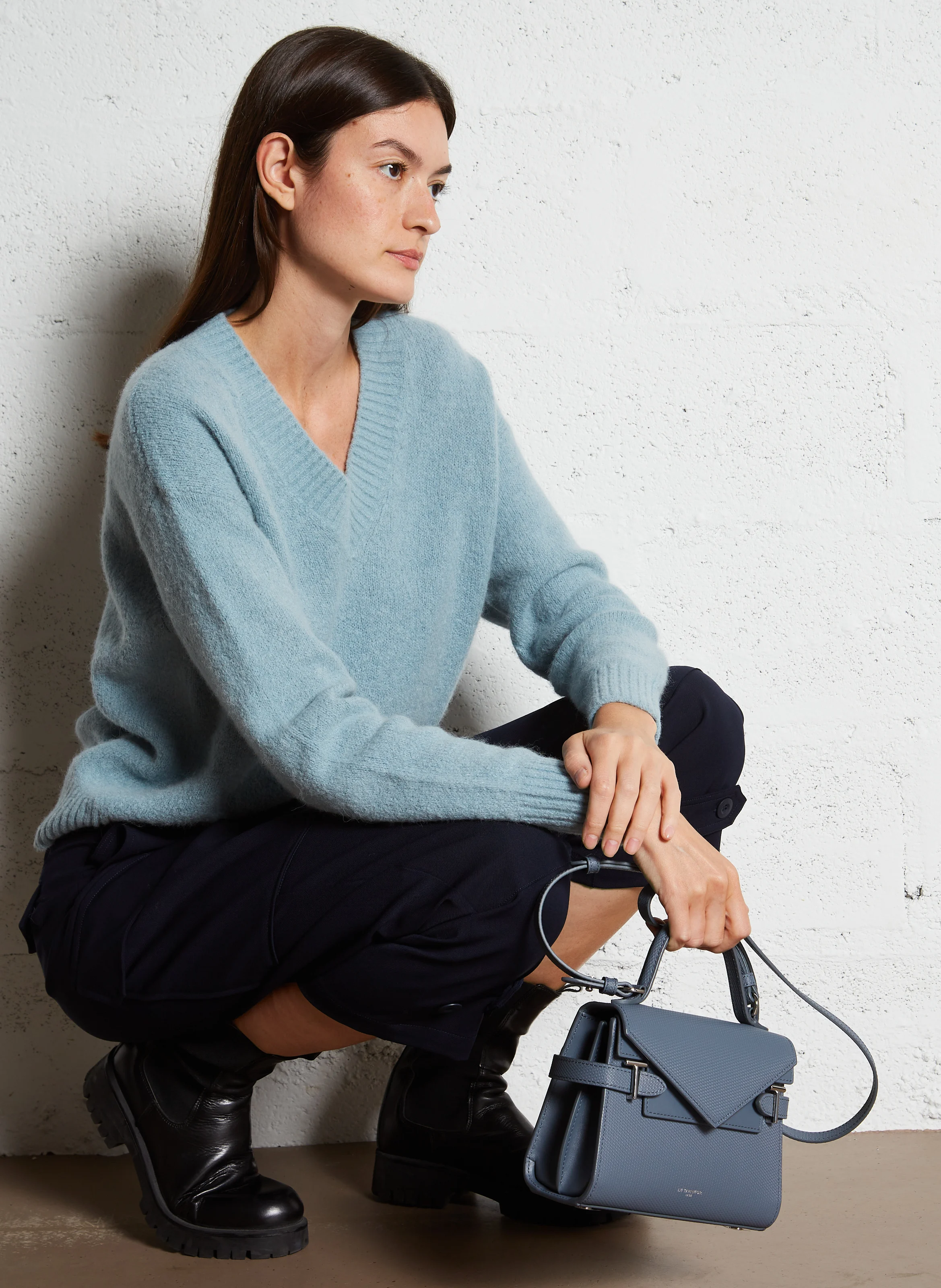 EMILIE - Sac à main en cuir | Bleu