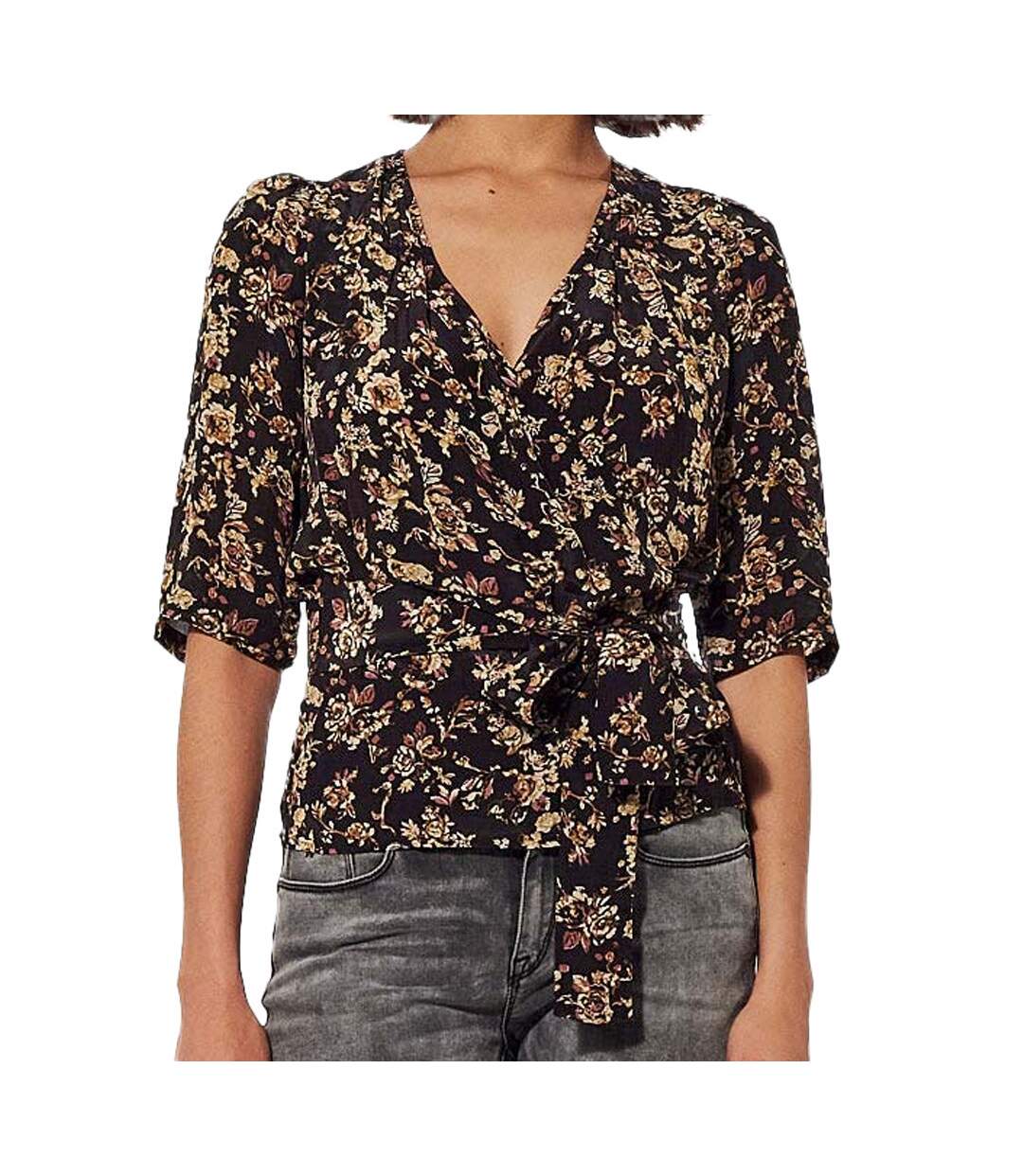 Blouse Fleurie Noir Femme Kaporal Naby