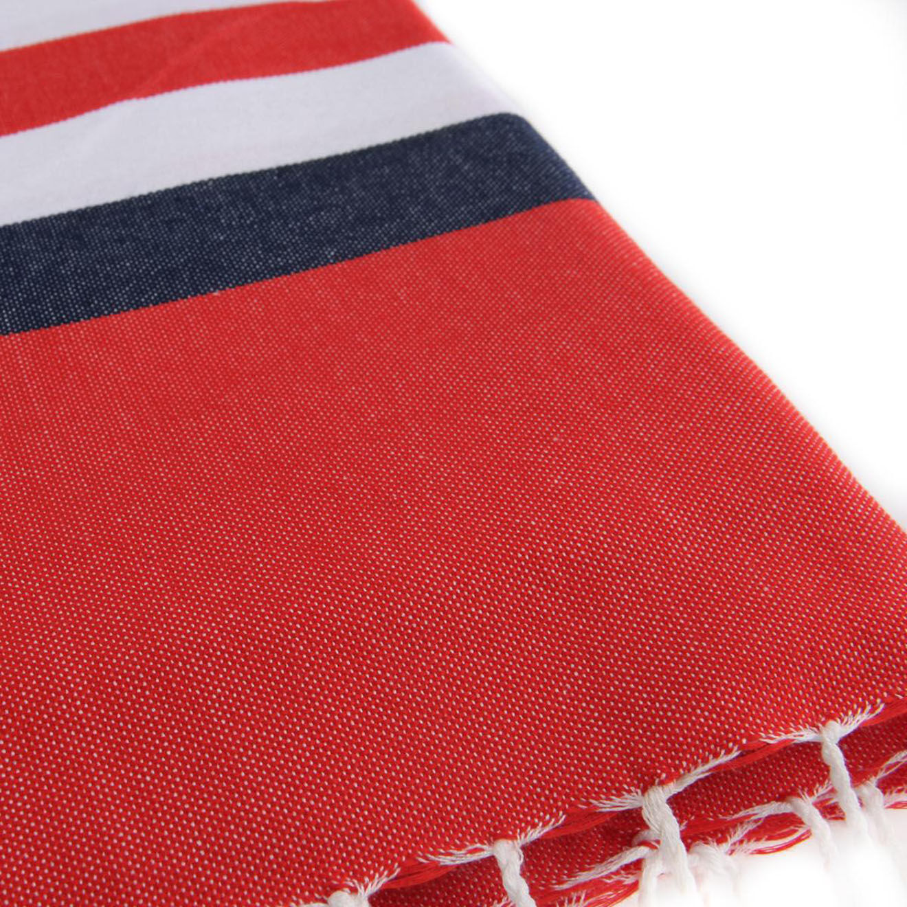 Febronie Fouta Arcachon blanc/rouge/bleu - 100x200 cm
