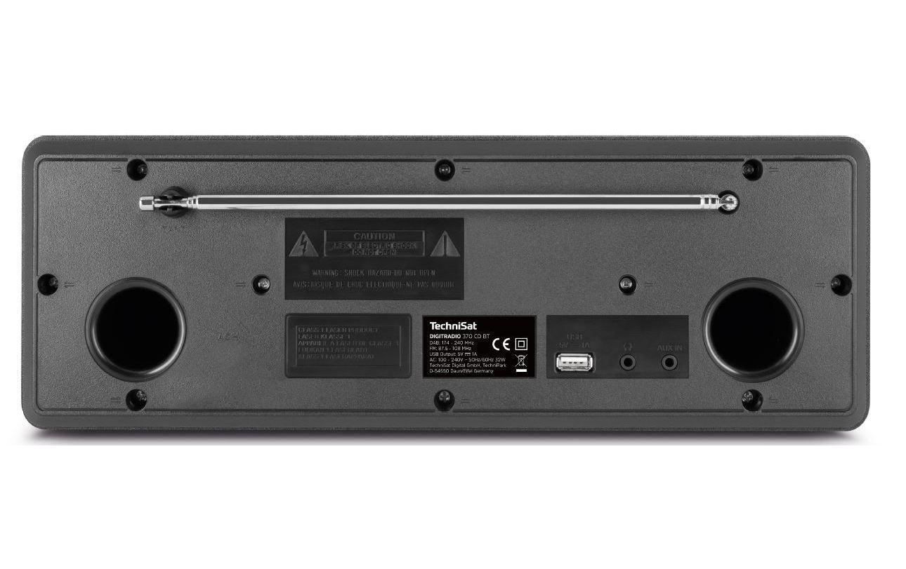 DAB+ Radio DigitRadio 370 CD BT Schwarz<br>DAB+/UKW-Stereoradio mit CD-Player und Bluetooth-Audiostreaming