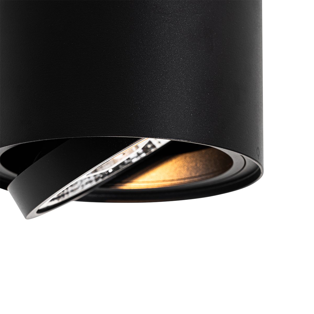 Smart plafondspot zwart draai- en kantelbaar incl. Wifi GU10 111mm - Rondoo Up