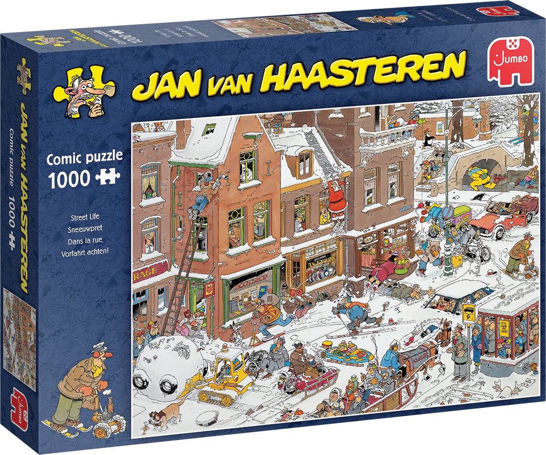 Jumbo Jan van Haasteren Kerst puzzel sneeuwpret 68 x 49 cm 1000 stukjes