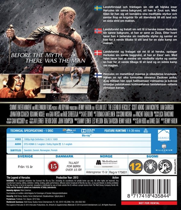 Legend Of Hercules - Blu Ray